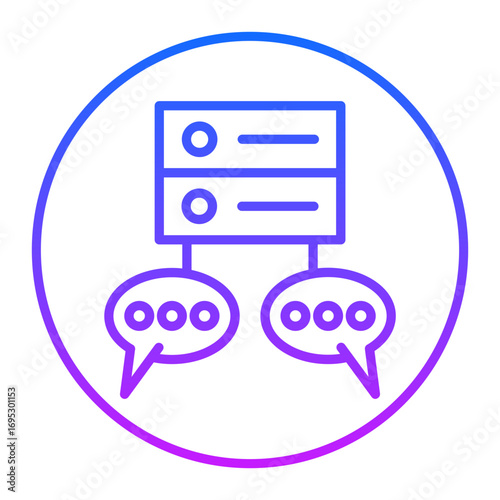 Database Chat Vector Icons