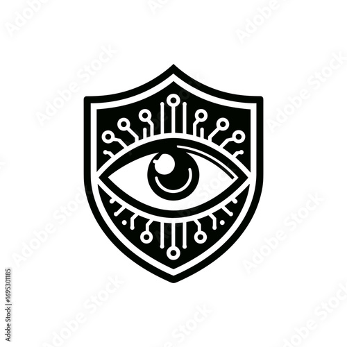Eye with shield for surveillance