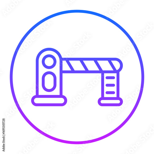 Auto Barrier Vector Icons