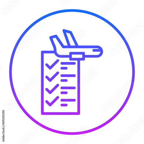 Flight Checklist Vector Icons