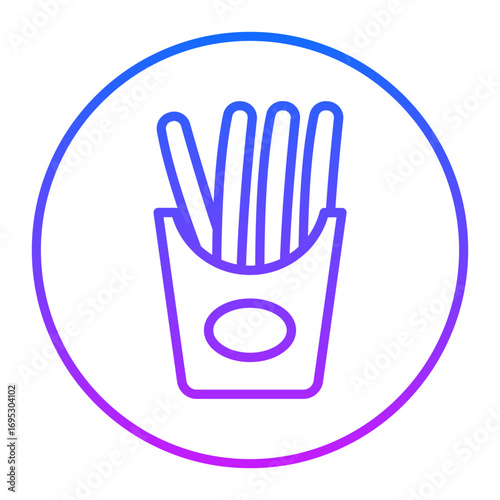 French Fries Vector Icons