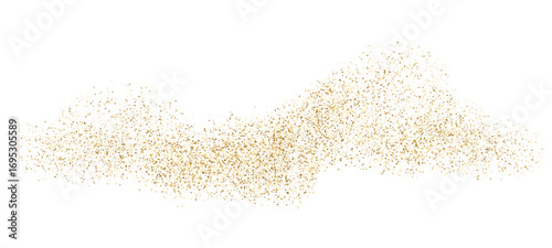 Wallpaper Mural Golden dotted fluid wave line particles for premium luxury background, holiday design. Abstract gold stipple flow wave, shiny liquid undulate pattern. Vector gold curved dashed light line, rope, tape Torontodigital.ca