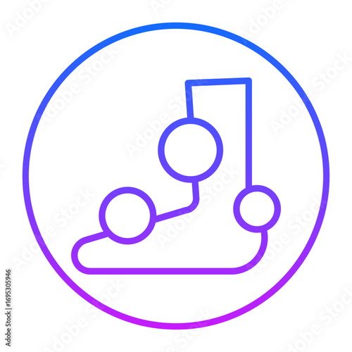 Washing Foot Vector Icons