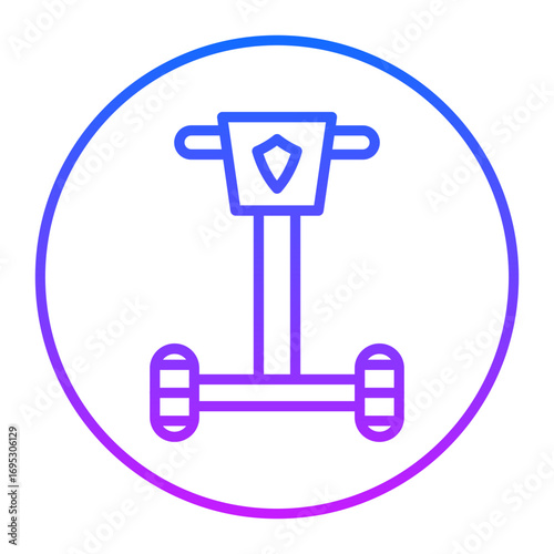 Police Segway Vector Icons