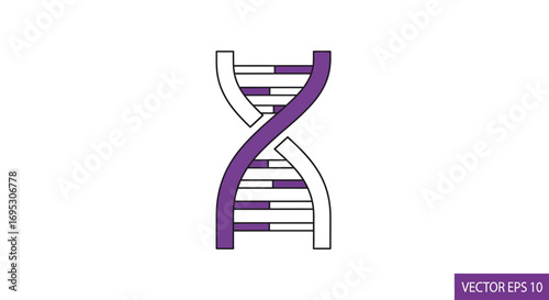 DNA Strand Illustration Double Helix Structure Graphic