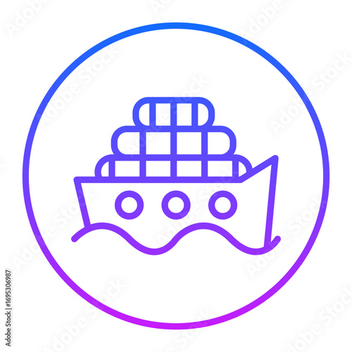 Ferry Boat Vector Icons