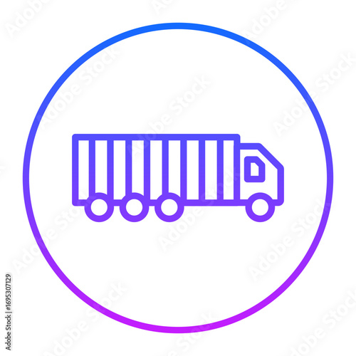 Truck Trailer Vector Icons