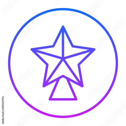 Christmas Tree Topper Vector Icons