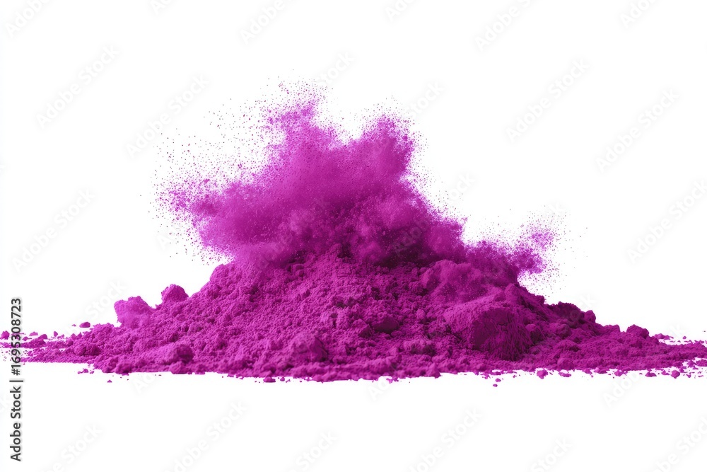 Naklejka premium Magenta powder explosion on white (3)