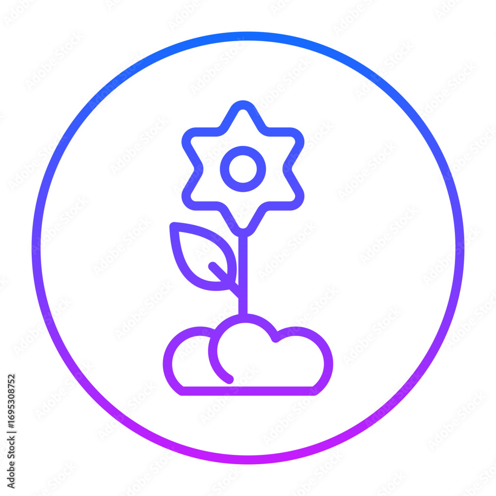 Obraz premium Spring Flowers Vector Icons