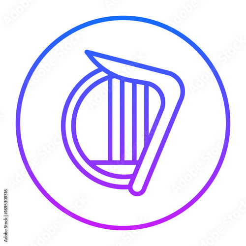 Irish Harp Vector Icons