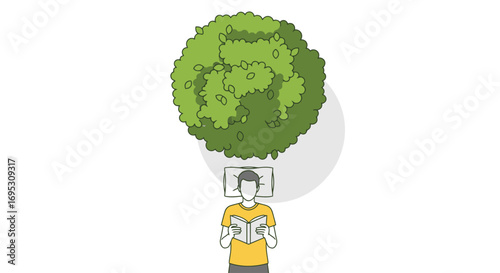 relaxing man reading book under tree, summer, peace, nature, rest, tranquility, leisure, serene, calm, outdoor scene, green leaves, bright sunlight, happy, joyful, peaceful moment