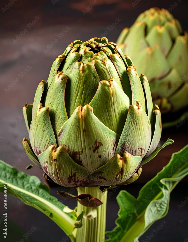 Fototapeta premium Fresh artichoke close-up