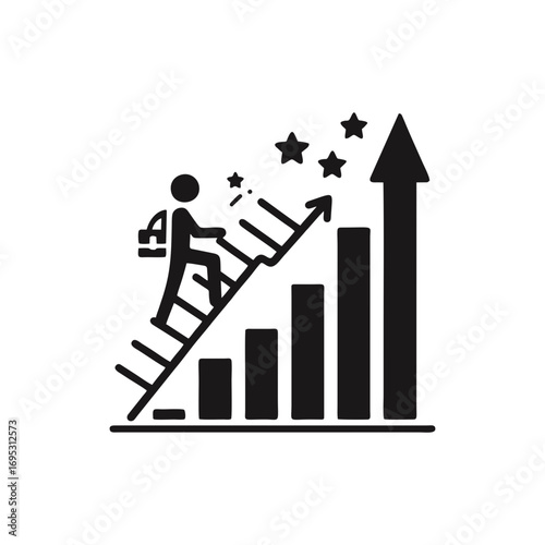 Ladder icon for career growth
