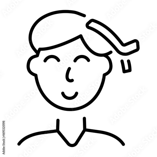 A line style icon representing a hairpin