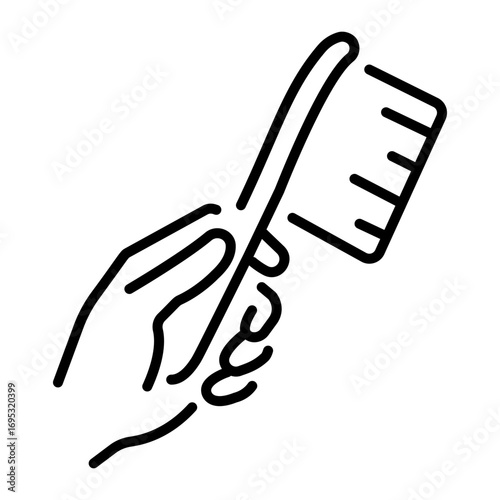 A line style icon showing a duster brush