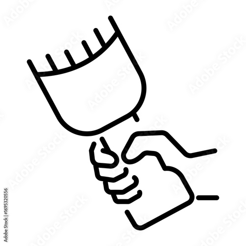 A line style icon depicting a hair board