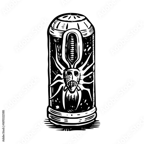 A sketchy style illustration showing a bioelectric pod