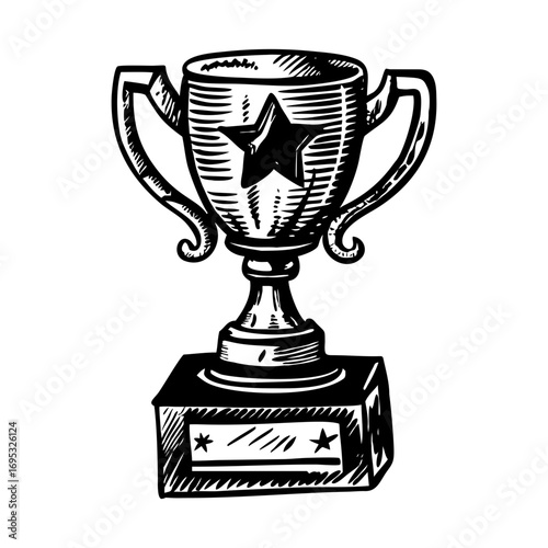 A glyph style illustration representing an award ceremony