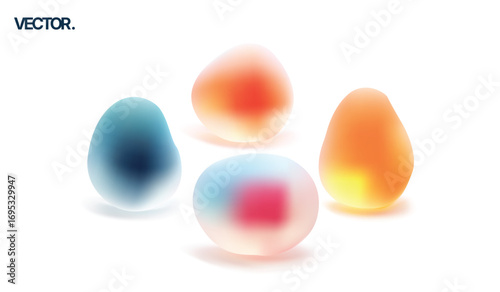 Colorful abstract blobs designed for modern aesthetics and artistic inspiration