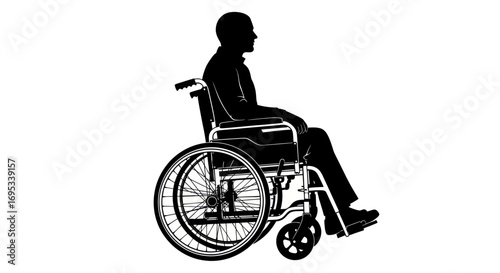 Silhouette of an individual in a wheelchair offering perspective on mobility assistance and