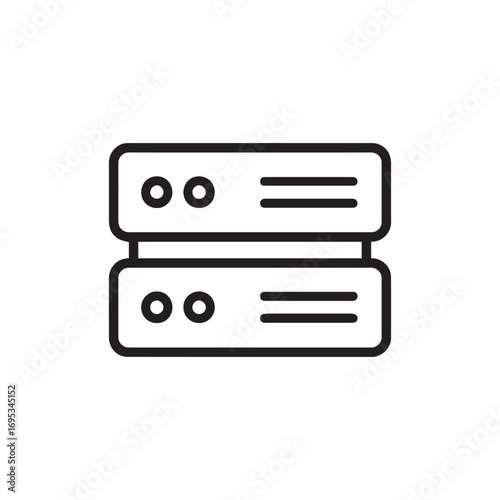 Data Server Icon Vector Design for Cloud Storage