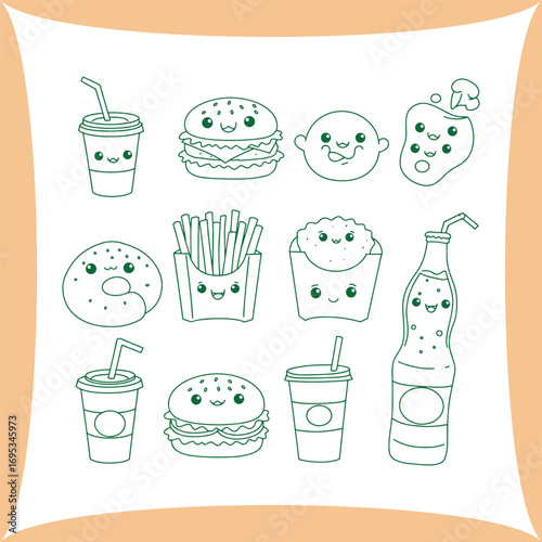 cute cartoon food illustration.
