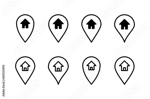 Address icon logo design. home location sign and symbol. pinpoint