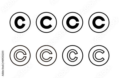 Copyright icon logo design. copyright sign and symbol