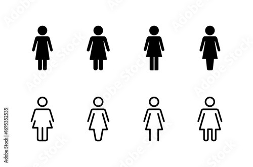 Female icon logo design. woman sign and symbol