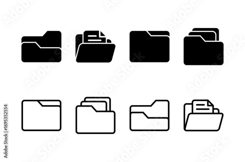Folder icon logo design. folder sign and symbol