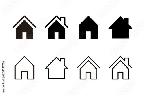 House icon logo design. Home sign and symbol