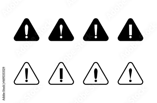 Exclamation danger icon logo design. attention sign and symbol. attention sign