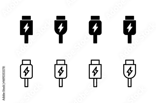 Usb icon logo design. Flash disk sign and symbol. flash drive sign. usb charging