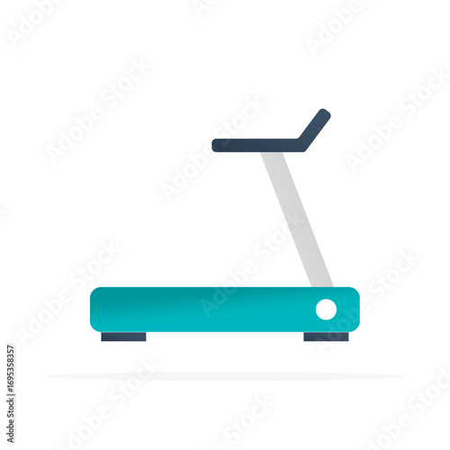 Treadmill icon, colored flat vector. Modern and minimalist design.