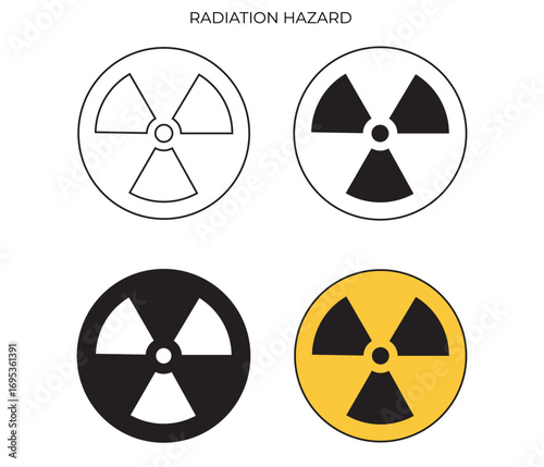 This icon, the trefoil, warns of a radiation hazard. It's used globally to mark radioactive materials and areas with ionizing radiation.