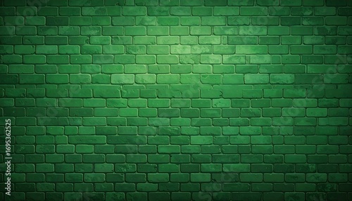 Green brick wall texture
