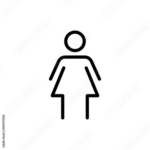 Female icon symbol for apps and websites. woman sign and symbol