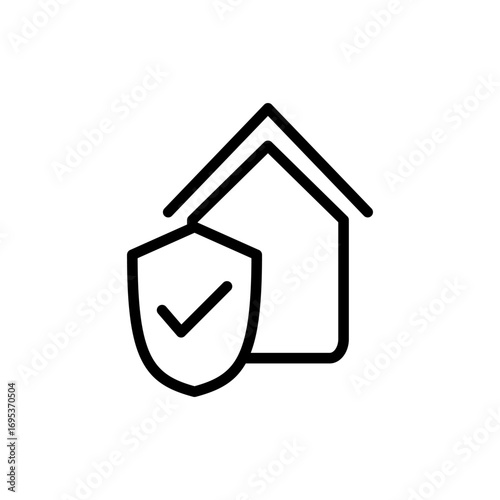 home insurance icon symbol for apps and websites. home protection sign and symbol