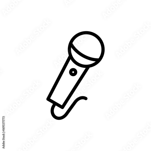 Microphone icon symbol for apps and websites. karaoke sign and symbol