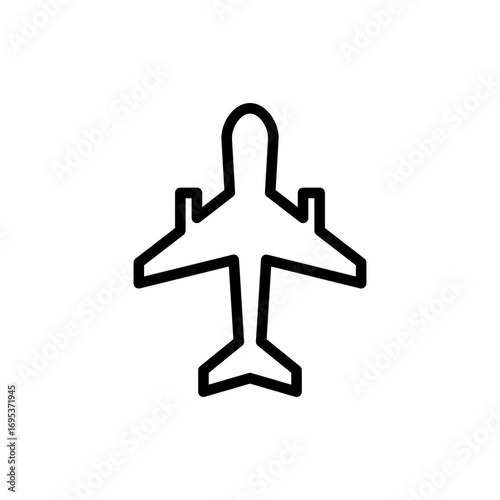 Plane icon symbol for apps and websites. Airplane sign and symbol. Flight transport symbol. Travel sign. aeroplane