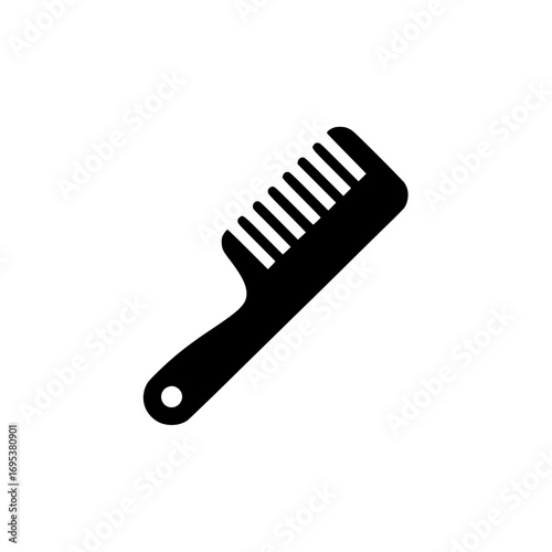 Comb simple vector icon for hair grooming and styling tool