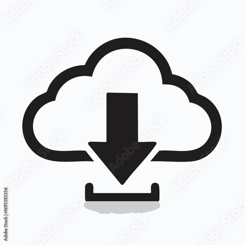 Download from the Cloud A Symbol of Data Transfer and Digital Storage