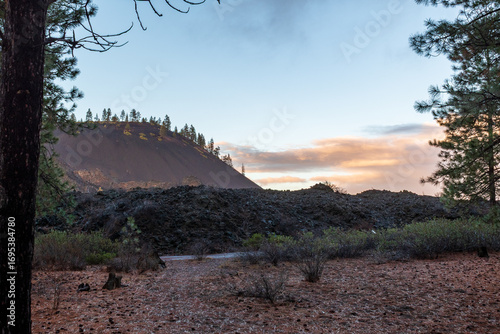 Volcanic Landscape in Autum Light, Newberry National Monument, Oregon, USA