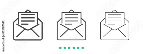 Email icon. Thin line icon vector