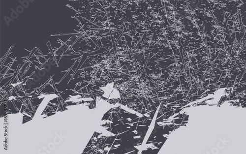 High contrast black and white grunge texture with scratches and distressed lines. Perfect for retro posters, vintage overlays.