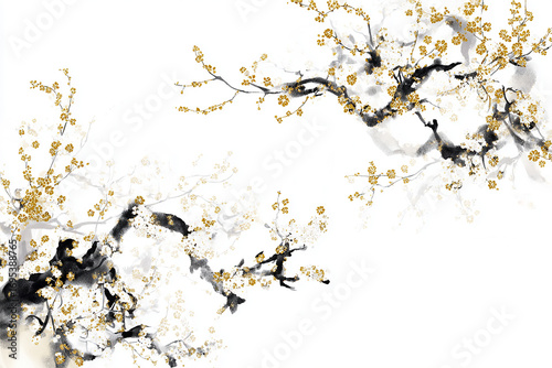 手描き和風の背景イラスト　AI生成画像