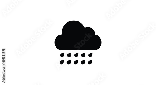 a dark cloud raining down with heavy raindrops