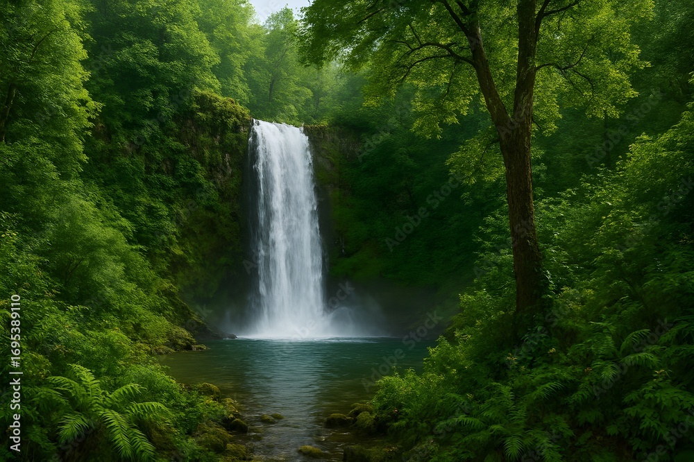 Obraz premium waterfall in the forest