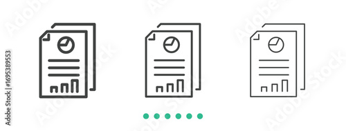 Analysis data icon. Thin line icon vector
